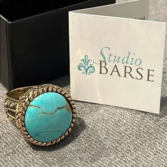 Turquoise Studio Barse Ring-10.5 - Picture 1 of 14